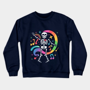 Dancing Skeleton Rainbow Crewneck Sweatshirt